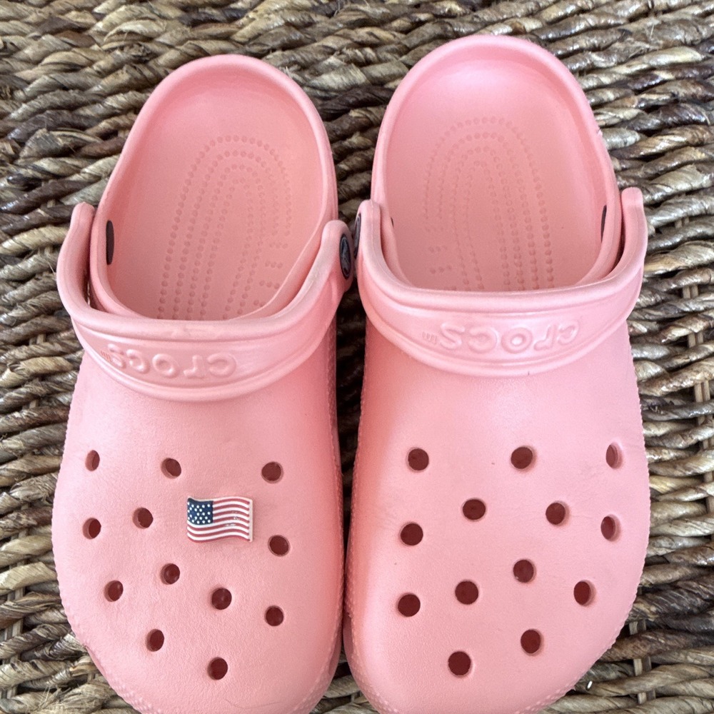 Crocs Classic Unisex Kids Pink Clog Slip-On Casual Shoes US 7 Breathable